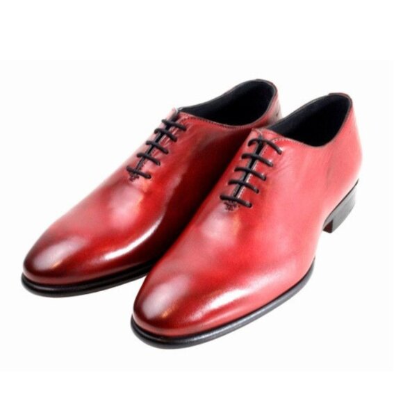 Franck Red Oxford Shoes For Mans main image 7